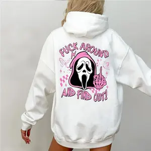 [Tiktok Shipping] Scream Skeleton Spooky Fck Around And Find Out Sweatshirt, Halloween Ghost Face Hoodie, Fall Tee, Coffee Lover Fall Tee, Halloween Casual Sweatshirt Hooded Outfiter Gift For Best Friend HusBand Wife