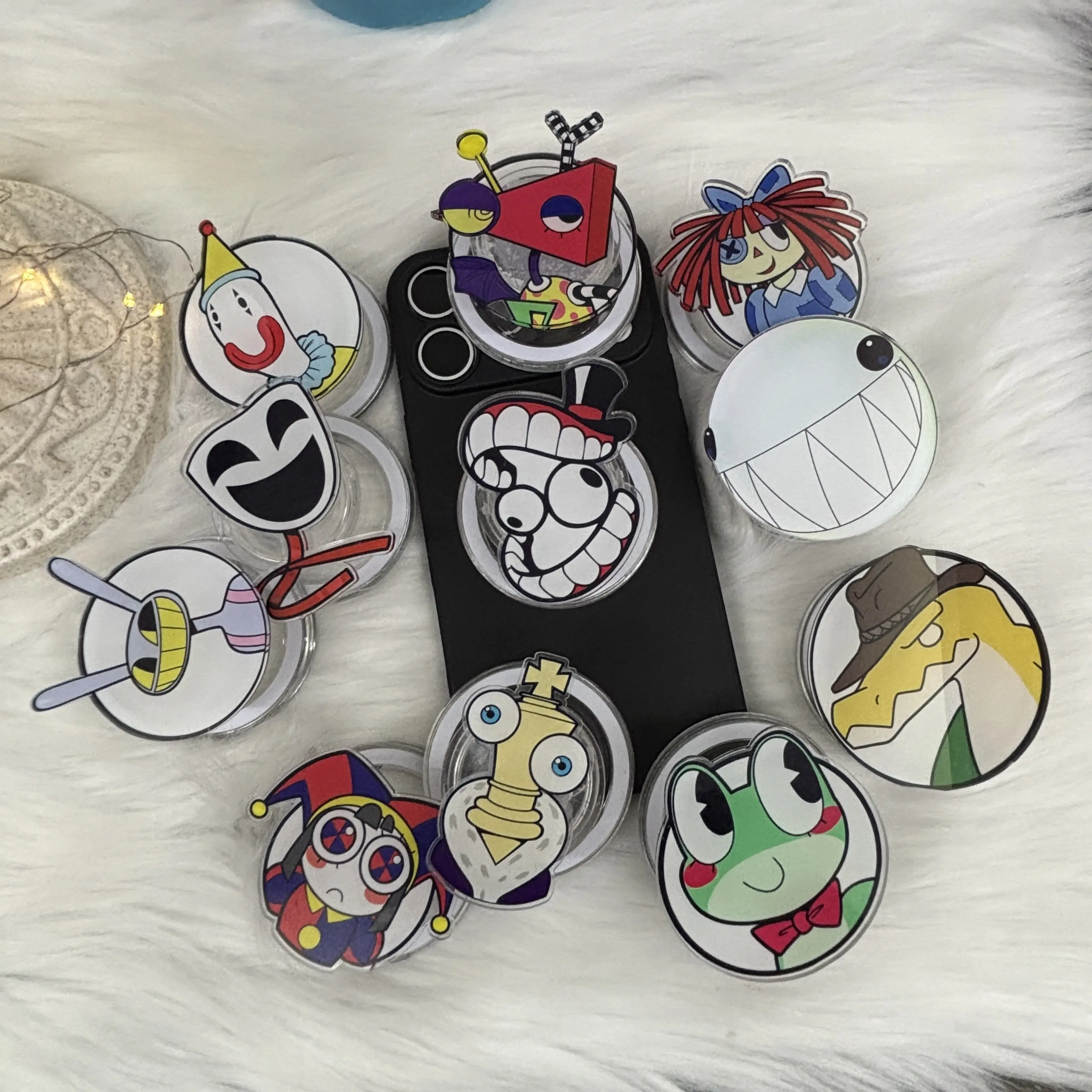 The Amazing Digital Circus Character Phone Grip – Acrylic Magnetic Phone Holder & Kickstand