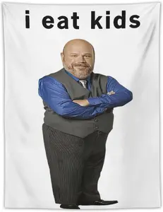$7 Bertram I Eat Kids Vertical Wall Tapestry for Bedroom, College Dorm Or Living Room 30x40, Funny Meme Tapestries Hanging for Home Decor Gifts