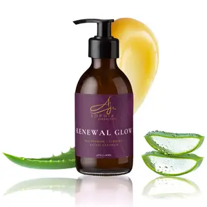 AJ Sophia Collections Renewal Glow Niacinamide and Turmeric Facial Cleanser for Combination and All Skin Types, 4oz - Cleansing, Aloe Vera face skin vivant  skincare mini  skincare kaine essence