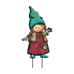 Sunset Vista Designs "Nettie", the Gnome Girl with a Ladybug