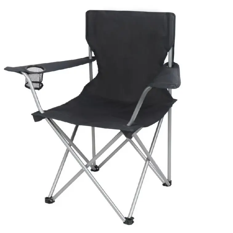 Quad Folding Chair for Outdoor Camping Compact Sturdy & Comfortable Black Portable & Reliable Support