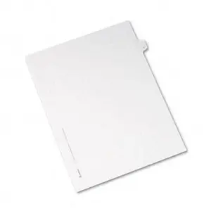 Avery 82184 Rip-Proof Allstate-Style Legal Side Tab Index Dividers, V Letter, White, 25 per Pack, for Index Briefs, Legal Exhibits, Mortgage Documentation Files