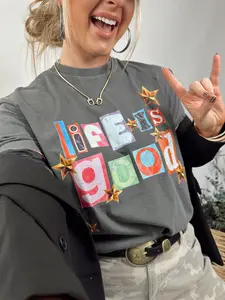 Comfort Colors ETTA OG Life Is Good Graphic Tee - Mother Day Mom Gift