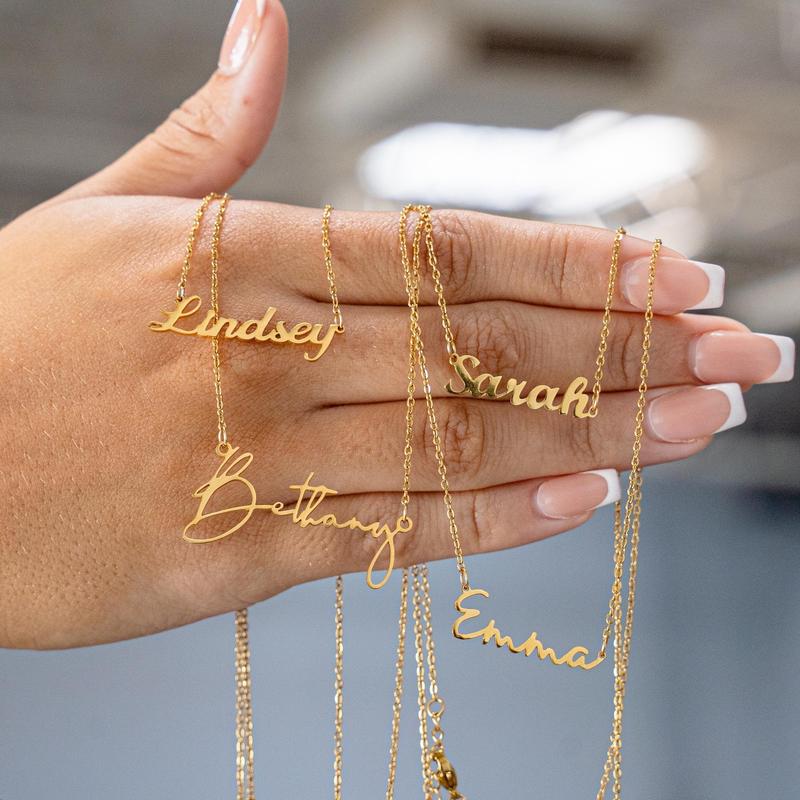 Custom Name Necklace, Christmas Gift for Her, Gold Plated Name Necklace, Personalized Name Necklace, Birthday Gift,Personalized Gift for Mom