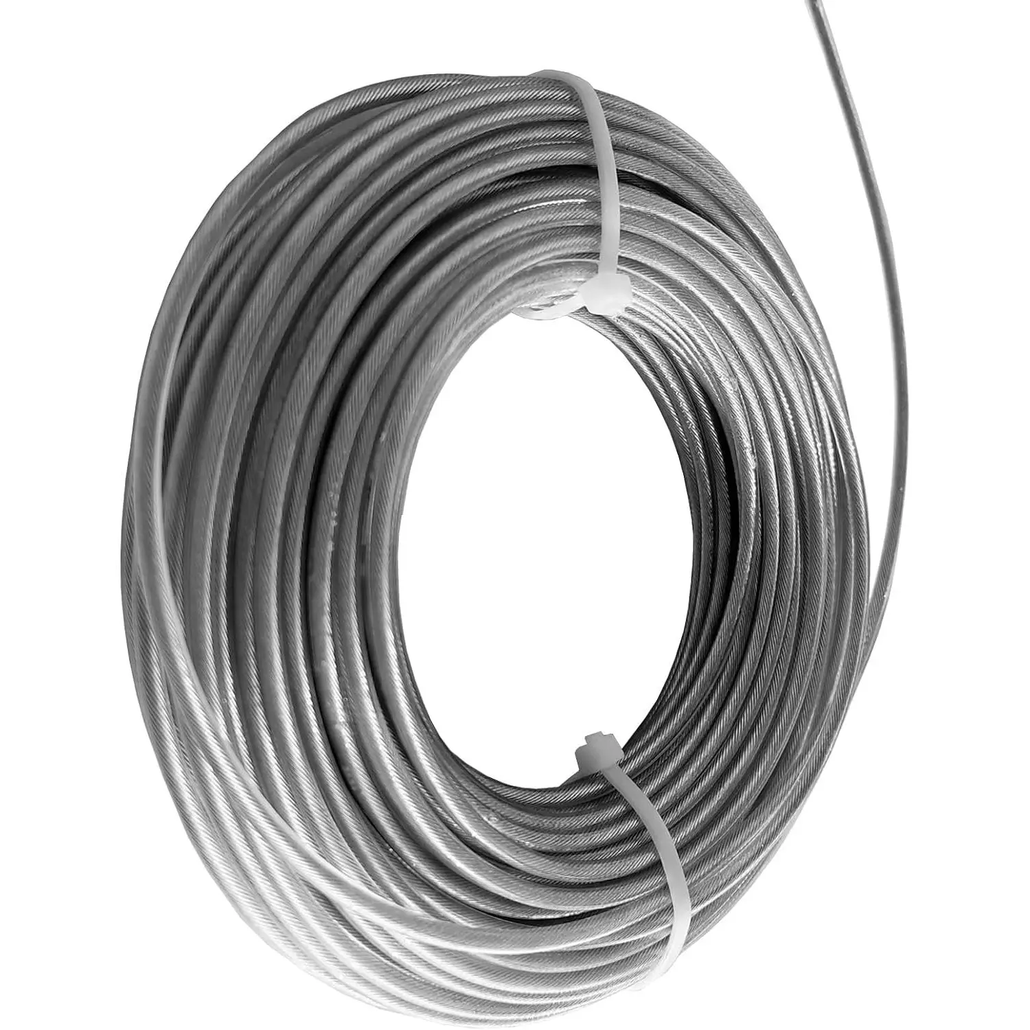 Heavy Duty Nylon - Steel Grass Trimmer Line 0.095in 49.2ft Round Replacement Strimmer String Line, Strimmer Wire Rope Cord for Park Garden Yard