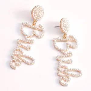 Bride-to-Be Statement Earrings - Chic Bachelorette Party Accessory, Unique Bride Gift for Honeymoon, Newlywed Gifts