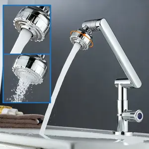 1080° Rotating Single Cold Water Faucet, Two-Tier Flow Mode, Universal Rotation, Ideal for Bathroom Sink and Kitchen Faucet