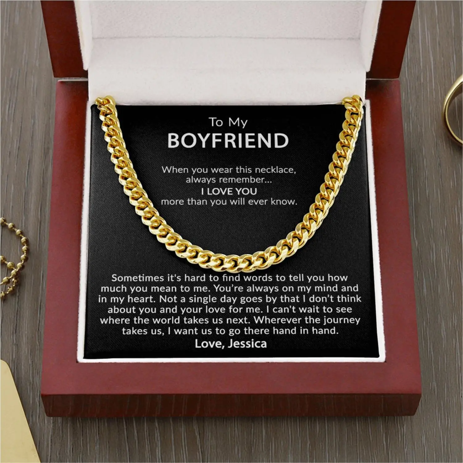 Promise Necklace For Him, Promise Gifts For Him, Promise Necklace For Boyfriend From Girlfriend, Meaningful Love Gifts For Boyfriend Jewelry, Necklaces with Meaningful Messages Card Inside, unique gift ideas, Thoughtful and useful gift for your loved