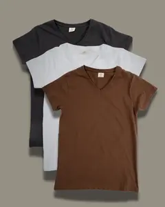 Organic Cotton V-Neck Tshirt 3-pack