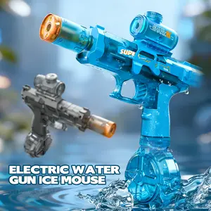 Electric Water Toy with LED Lights, Powerful Squirt Water Pistol for Kids/Aldults ,Long Range Shoot Reach To 26-35ft Outdoor Water Toy,High Powered for Summer,Outdoor,Party,Birthday Gift,