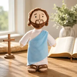 Jesus Plush Doll – Soft Stuffed Jesus Toy, Christian Gift for Kids & Adults, Religious Plush Doll for Prayer, Baptism, Easter, Christmas, First Communion, Sunday School, Faith Comfort Companion