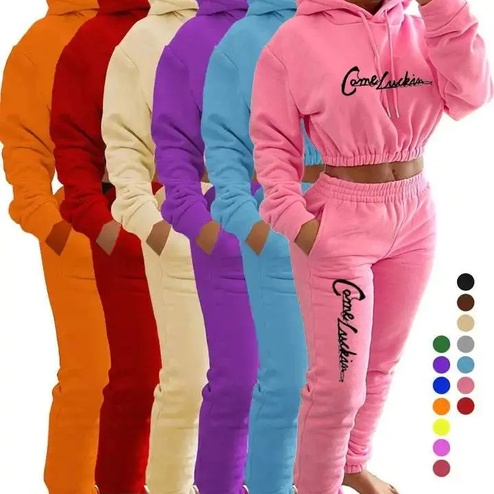Women's Comfy Pants and Hoodie 2 Piece Set
