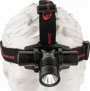 Streamlight White LED Bulb, 635 Lumens, Hands-free Flashlight Black, Red Aluminum Body, 2 CR123A Lithium Batteries Included 61304