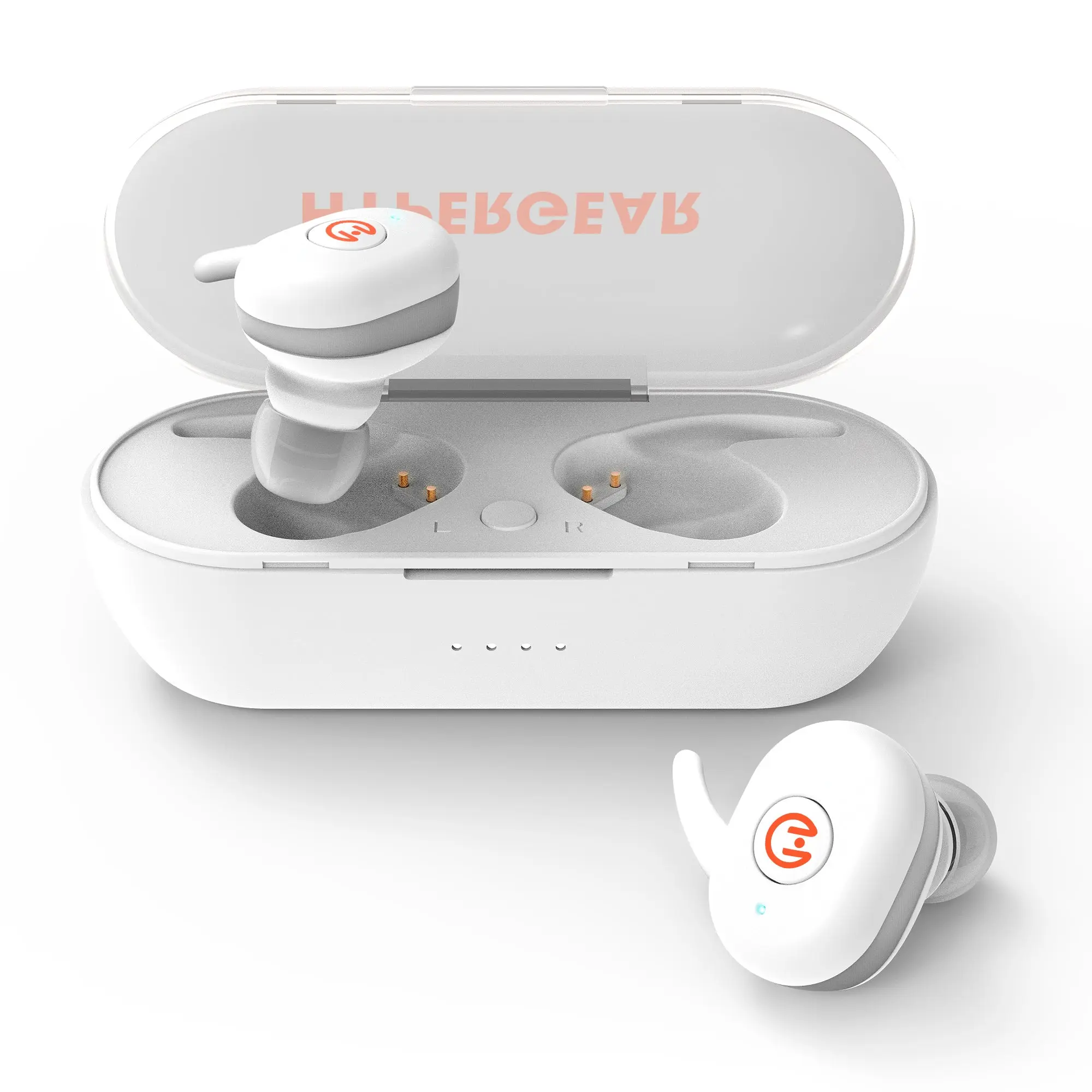 True Wireless In-Ear Active Earbuds - Rechargeable, Fastcharging, Sweat Resistant, Control at Your Fingertips, White, Hydrophobic Nano Coating