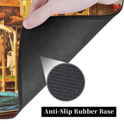 Extra-Large Dragon Gaming Mouse Pad - Monochrome Design with White & Black Artwork, Washable & Durable Rubber Base, Precision Stitched Edges - Ideal