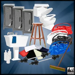 Locker Room Match Accessory Set for WWE & AEW Wrestling Action Figures