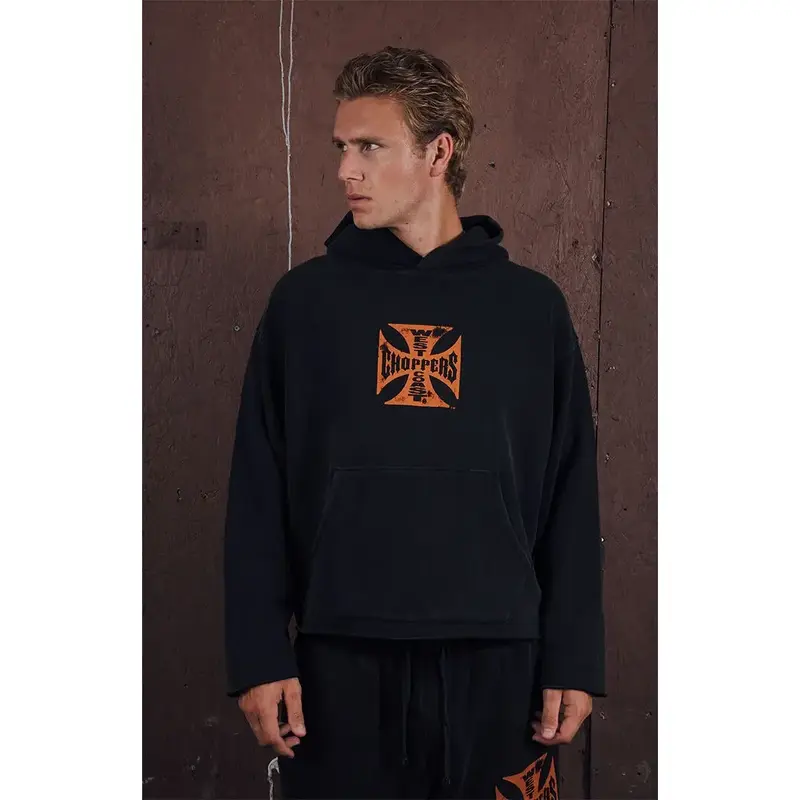 West Coast Choppers Men's Orange Core Logo Hoodie