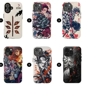 Demon Slayer Phone Case, Inosuke, Tanjiro, Rengoku, Zenitsu Cover Compatible with iPhone X, 11, 12, 13, 14, 15, 16, 17 Series & Galaxy Series
