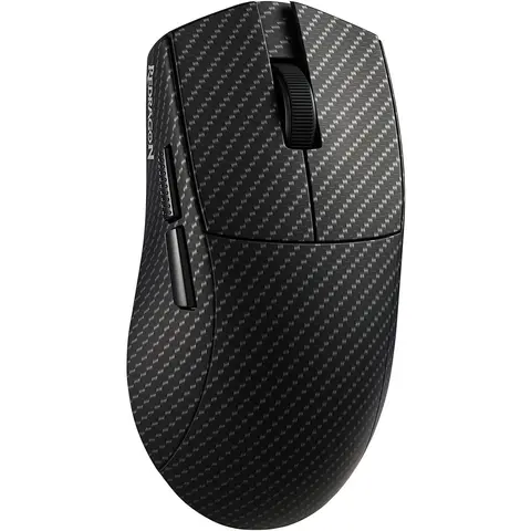 Redragon M916 Plus Carbon Fiber Tactical Tri-Mode Gaming Mouse - 49G Lightweight, 45K DPI, Adjustable Ergonomic Grip, Full Programmable Buttons, Software-Supported DIY Keybinds, Geek Gift for PC/Laptop, Wired/Bluetooth Accessory to Unleash Your Game