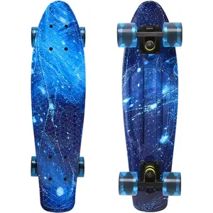 Skateboards 22 inch Complete Skateboard Deck Mini Cruiser for Kids Boys Girls Youths Beginners