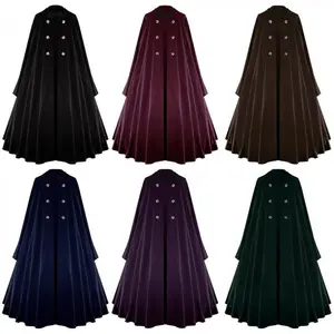 American Style Hooded Cape Halloween Costume Cosplay Cloak Fashion Women's Long Robe
