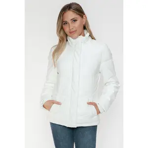 Snobbish Pocketed Zip Up Turtleneck Puffer Jacket