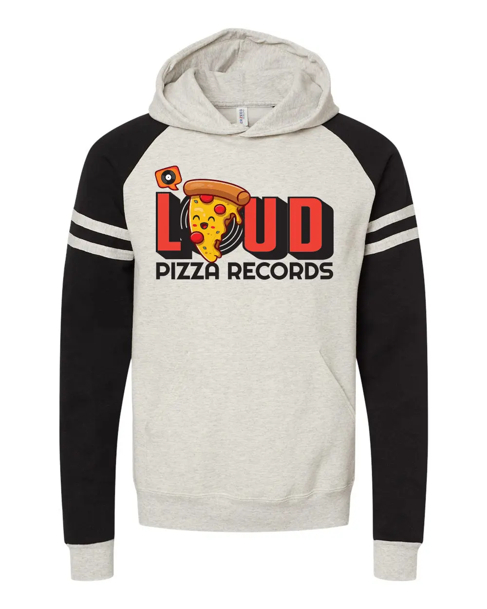 Loud Pizza Records "Logo" Sweatshirt | Colorblock Raglan
