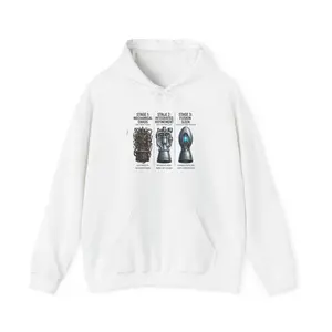 Time Travel Evolution graphic Hoodie | sci-fi hourglass design