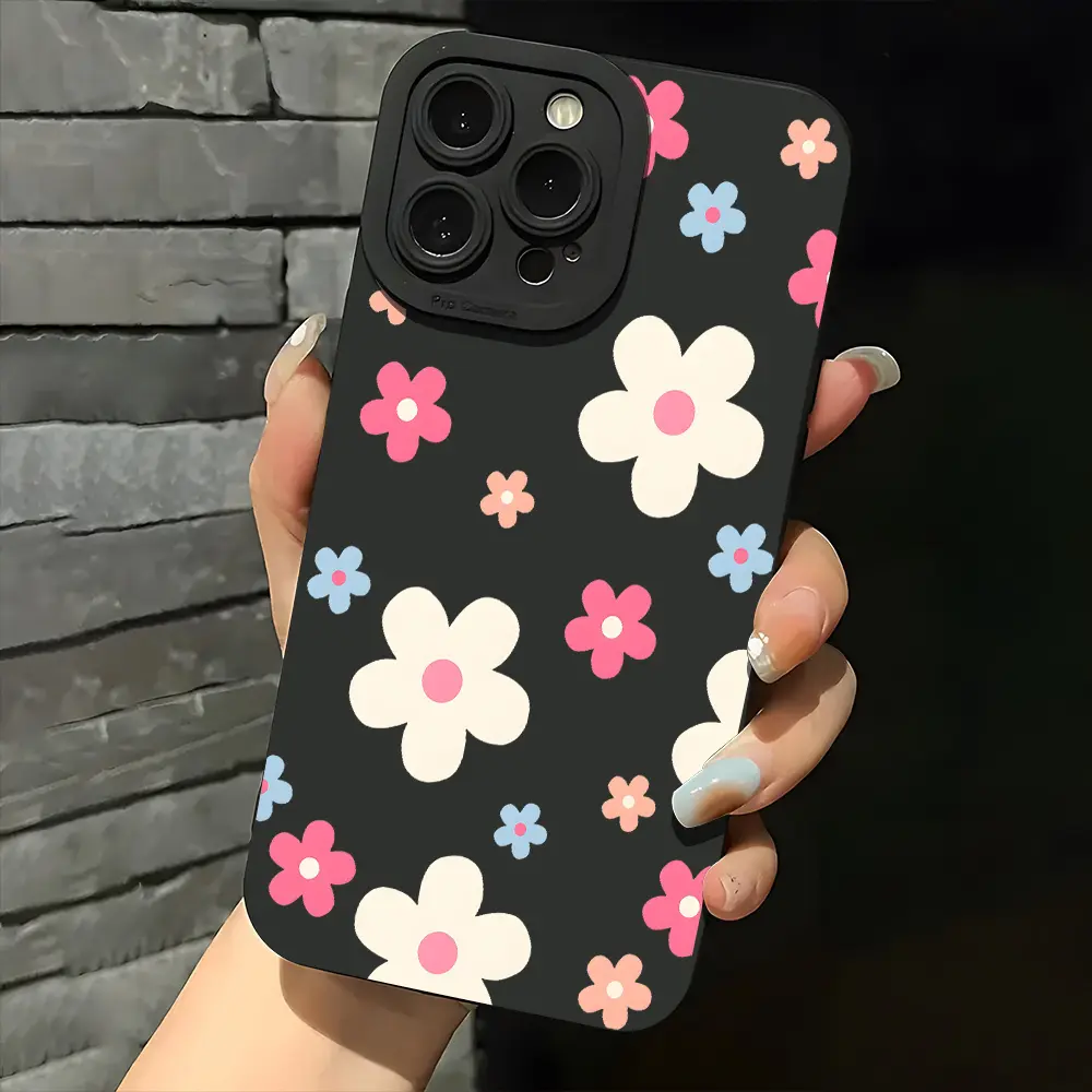 A phone case with floral design pattern, TPU shockproof full protection case, suitable for iPhone 17/16/15/14/13/12/11 PRO MAX PLUS AIR E XS and PROMAX MINI, an ideal gift for friends and family, MS1923