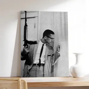 Poster Malcolm X Wall Art Print High Quality Easy To Hang Decor canvas wall art Box Frames