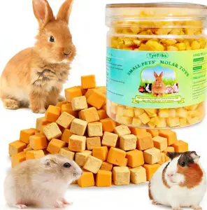 Freeze-Dried Pumpkin Hamster Snack & Treats Toy - Small Animal Natural Treat for Dwarf Syrian Robo Hamsters Gerbils Mice Lemmings Degus or Other Small-Sized Pets