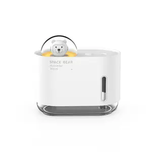 Adorable Look USB-Powered Space Capsule Bear Humidifier, Compact Large Mist Aromatherapy Atomizer with Quiet Operation for Home, Office Desktop Use