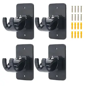 Self Adhesive Curtain Rod Holder, Universal Curtain Rod Mounting Bracket, Curtain Rod Fixing Clip Rack For Home Decor