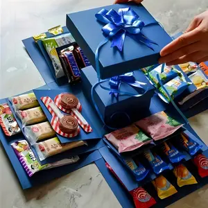 Multi-Layer Surprise Elegant Gift Box with Lid, Photo Album Organizer & Multi-Compartment Display Case, Storage Box for Birthdays, Valentine's Day, Weddings, Proposals, Anniversaries, Christmas