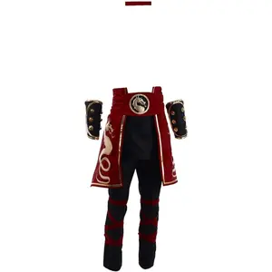 Liu Kang Cosplay Costume Men's Deluxe Game Suit – Complete Set with Headband & Accessories