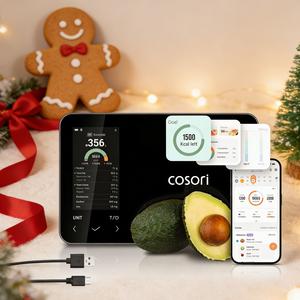 Cosori Nutrilens AI Scan Smart Nutrition Kitchen Scale - Digital Kitchen Scale with Advanced Type-C Charging & Bluetooth, Accurate Nutritional Analysis, User-Friendly Interface for Cooking Precision R001S
