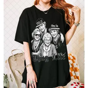 Retro 90's Golden Girl Thug Life T-Shirt, Thug Life Meme Fan Bootleg Tee T-Shirt, Gift For Women and Man