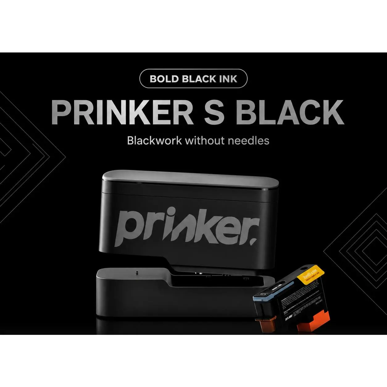 Prinker S-Black Temporary Tattoo Printer with Bold Black Ink for Custom Tattoos in Seconds