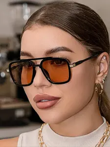 Vintage Square Frame glasses, Trendy Casual glasses for Everyday Use, Fashion Accessories for Outdoor Activities