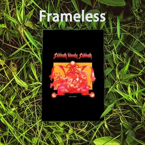 B-Black Sabbath Paranoid Poster Modern art 2D poster, suitable for bedroom living room decor. Vibrant colors, clear images ideal for home office decor Canvas Material