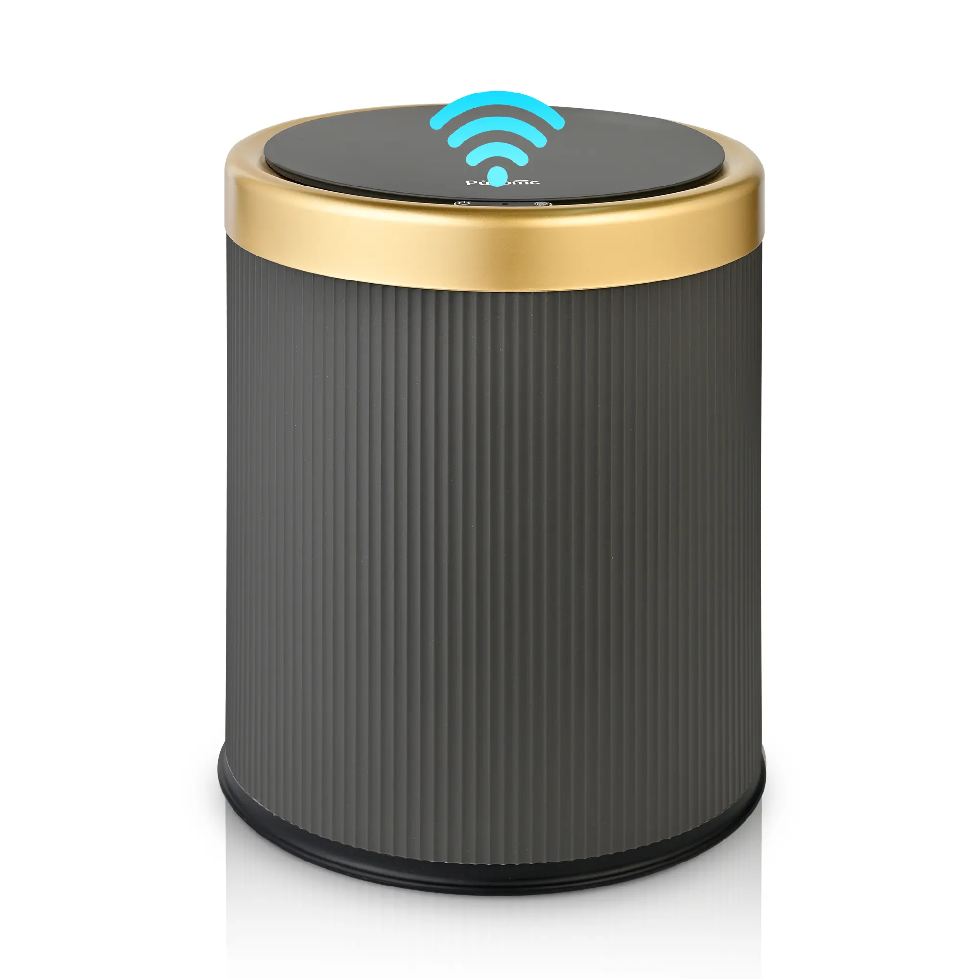 Pukomc Motion Sensor Trash Can with Lid 3.5 Gallon Touchless Bin Automatic Waterproof Bathroom Garbage Can Large Capacity Odor Control Advanced Sensing Technology Stylish Beige homeessentials