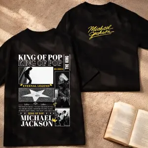 KING OF POP T-Shirt, Gift For Fan, Full Size, Full Color.
