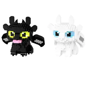 2026 New Building Blocks Animals Toys Cartoon Dragon Microes Blocks Action Figures Halloween Toys Gifts Decorations