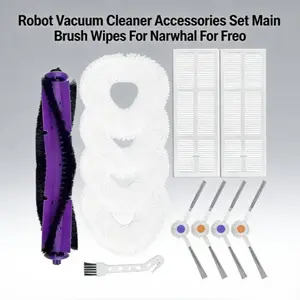 Robot Vacuum Accessories for Narwhal & Freo | Main Brush & Wipes Set