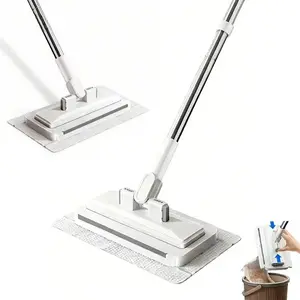 Disposable Dust Mop, Hands-Free Wet Dry Floor Cleaning Mop,Use Disposable Face Towels, Hands-Free Replacement,Lazy Household Floor Cleaner With Replaceable Non-Woven Cleaning Pads For Home Hardwood Floors, Tile Floors,Bathroom Cleaning Supplies