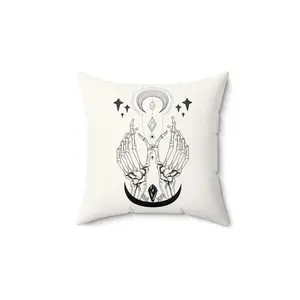WITCHY SKELETON HANDS PILLOW
