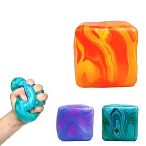 Rotating Squeeze Cube Sensory Toy, Soft Tpr StressRelief Block, Suitable for Adults and Kids, ReducesAnxiety, Action Skill Training, Party Gift