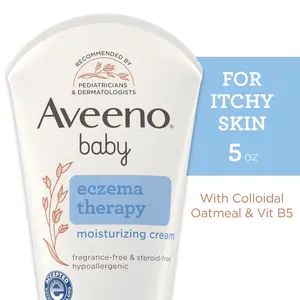 Aveeno Baby Eczema Therapy Moisturizing Cream Body Lotion with Oatmeal, 5 Oz Johnson & Johnson Aveeno Baby Eczema Therapy Moisturizing Cream Body Lotion with Oatmeal, 5 Oz Johnson & Johnson