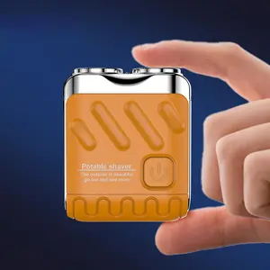 Gift Portable Mini Electric Shaver for Men, USB Rechargeable Shaver, Cordless Shaver, Waterproof Double-ring Magnetic Beard Cutter, Lightweight Electric Razor for Travel Office Business Trip